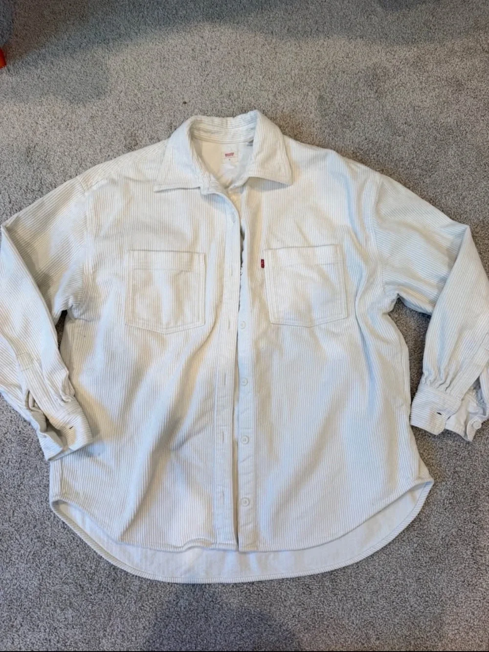 Levi's Light Cream Corduroy Shacket
